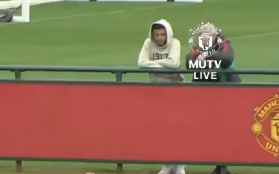 Jadon Sancho was seen watching Man Utd's U18s at Carrington