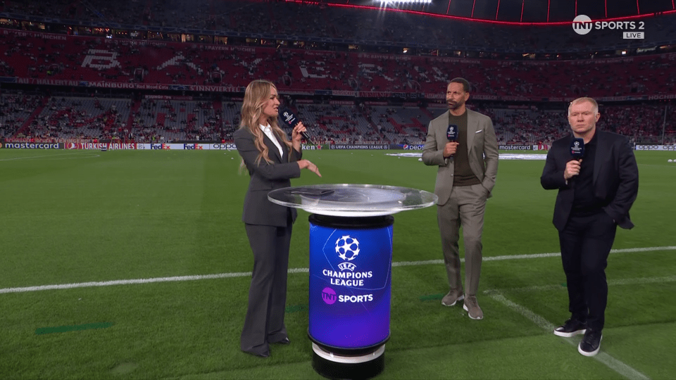 Laura Woods stunned at the Allianz Arena