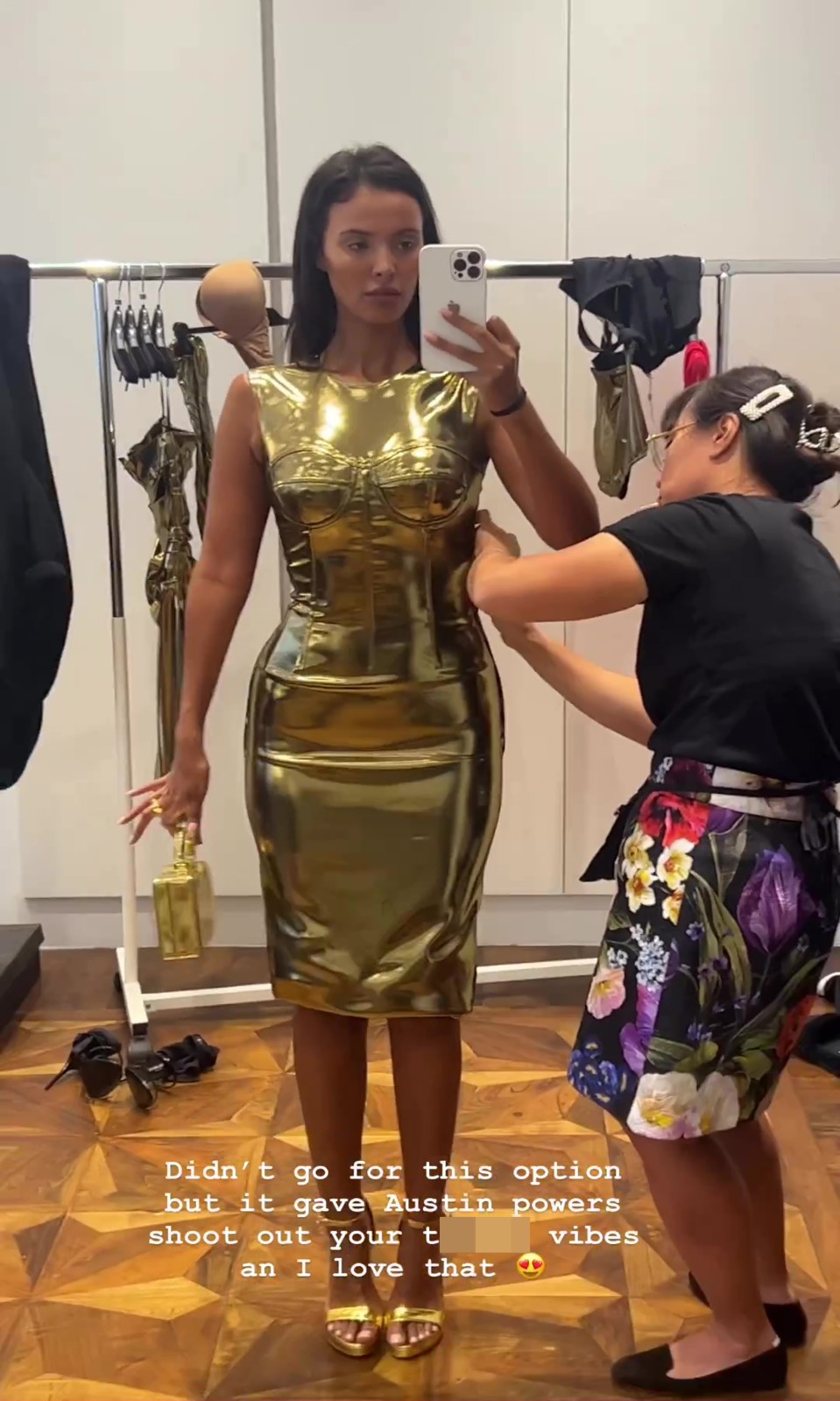 Maya Jama looked incredible in a gold dress