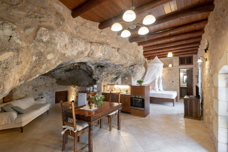 The 650seft cave was transformed into a stunning studio