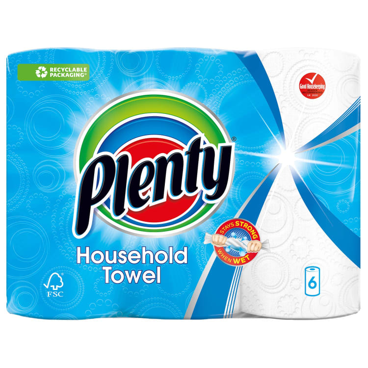 Clean up like a pro with a six-pack of Plenty kitchen towels, down from £3.99 to £3 at B&M