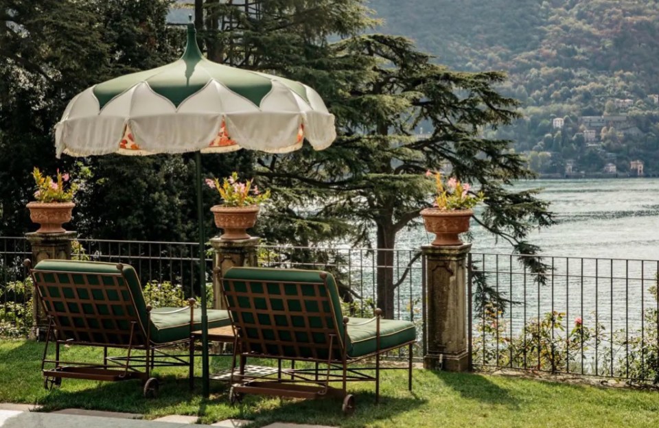 The hotel is right on the edge of Lake Como