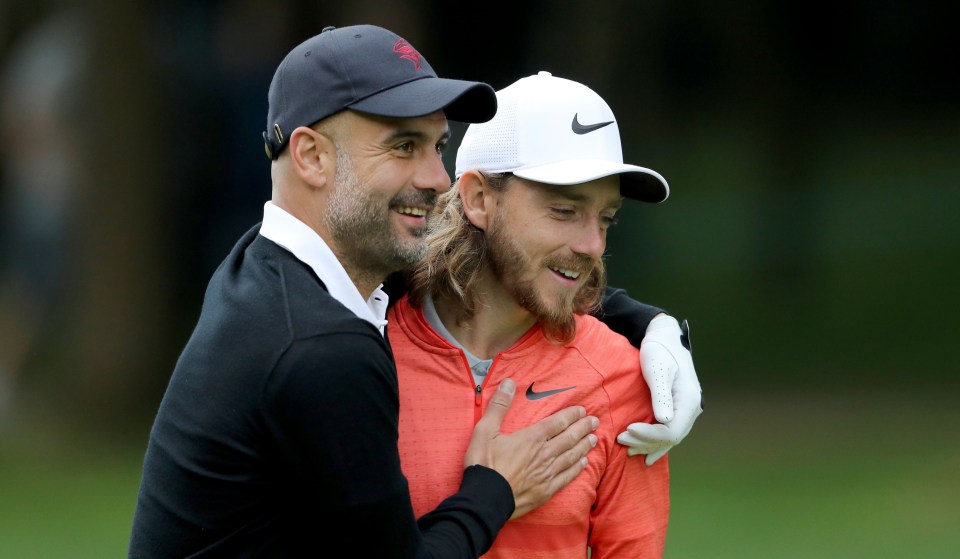 Pep Guardiola played alongside Fleetwood in a pro-am tournament five years ago