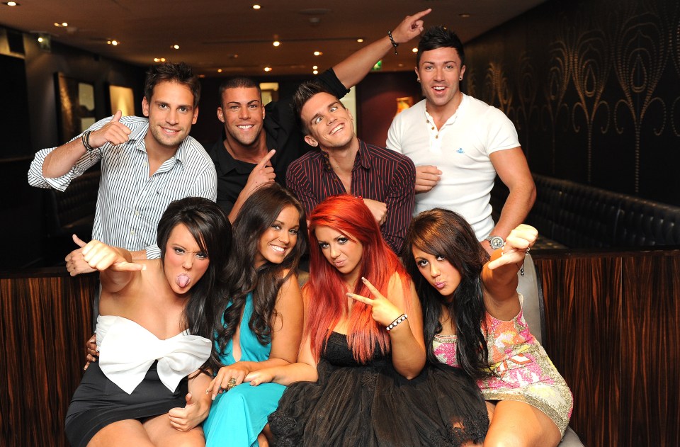 Charlotte with her former Geordie Shore cast members Vicky Pattison, Holly Hagan, Sophie Kasaei, Greg Lake, Jay Gardner, Gaz Beadle and James Tindale