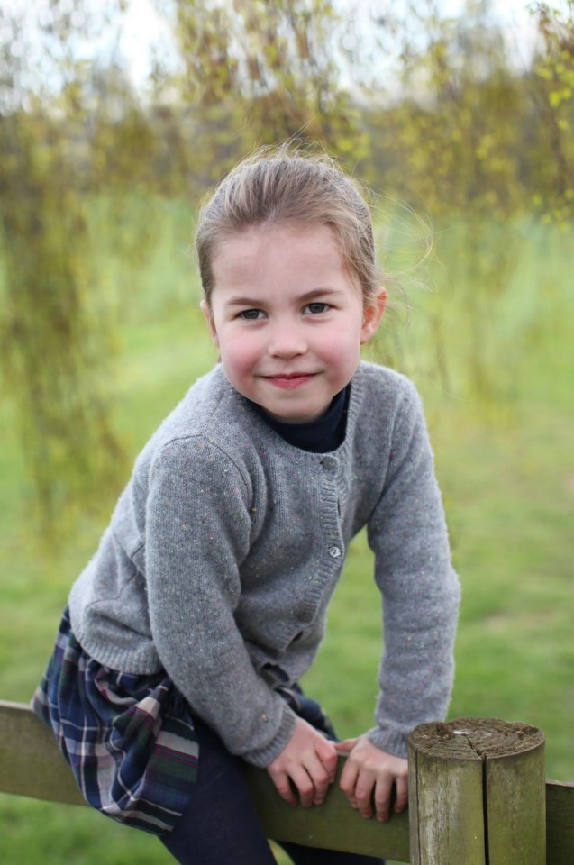 Princess Charlotte on her fourth birthday