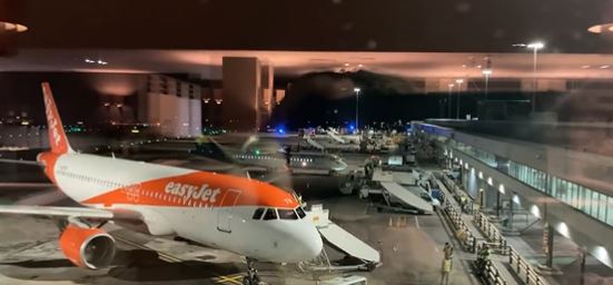 People waiting at the airport could see lots of activity on the runway