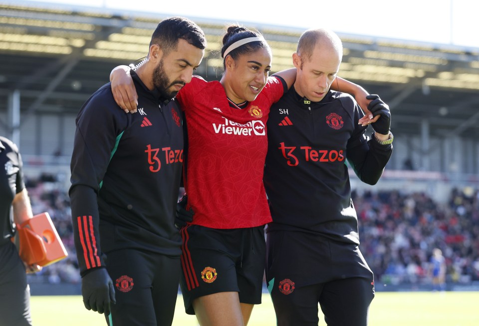 George became the second Man United player to rupture a knee ligament this term after going off injured against Leicester City