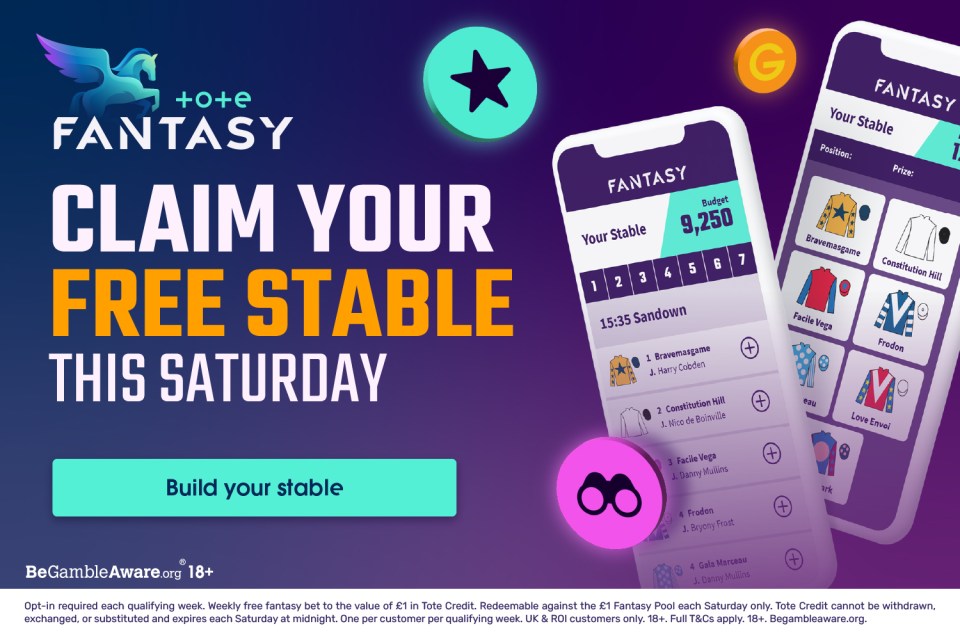 Claim your free £1 Tote Fantasy this Saturday - who's in your stable?