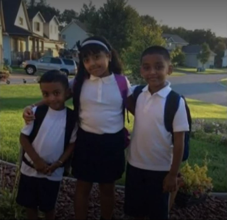 The children had all worn the same outfit as they did the previous year - which was allowed by school leaders at the time