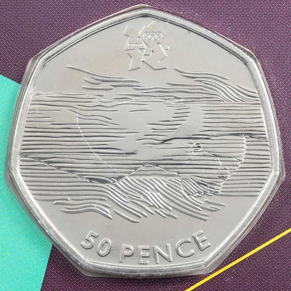 The 2011 London Olympics Aquatics 50p coin could make you £1,000