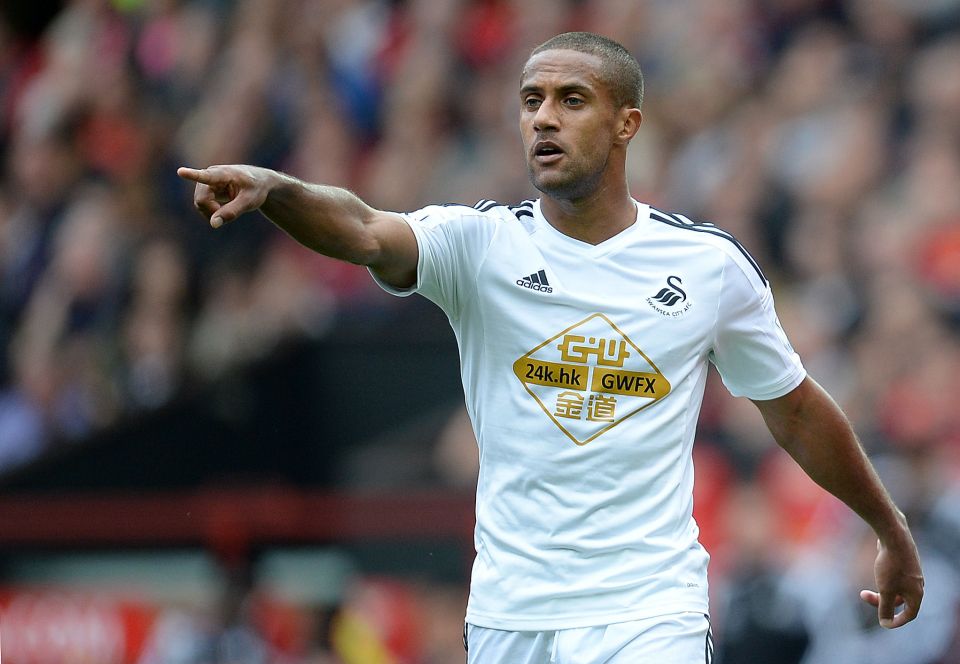 Wayne Routledge in action during his time at Swansea