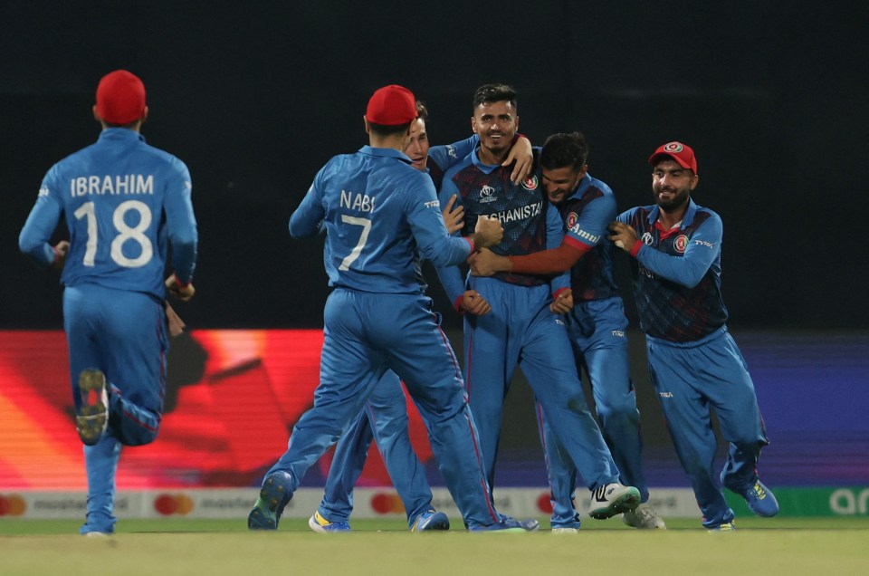 Afghanistan star Mujeeb Ur Rahman celebrates