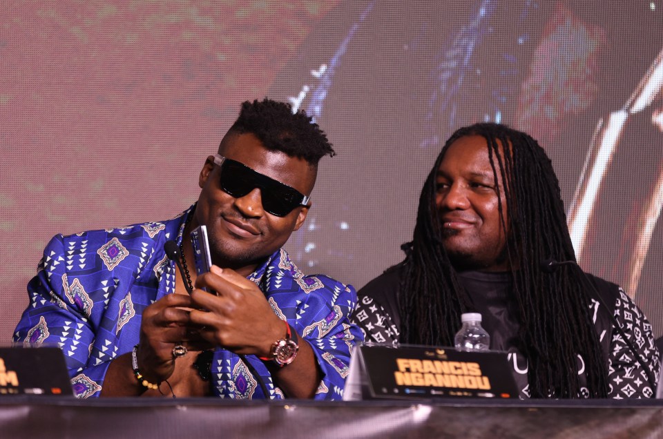 Ngannou pictured with boxing coach Dewey Cooper