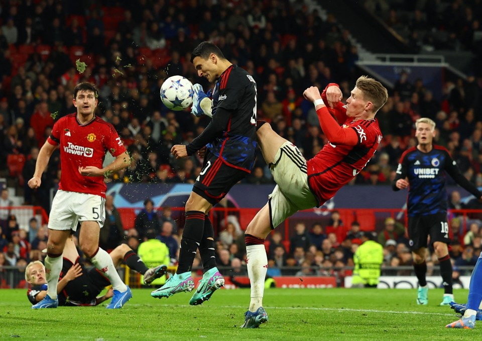 Scott McTominay was booked for his high boot to give the penalty away