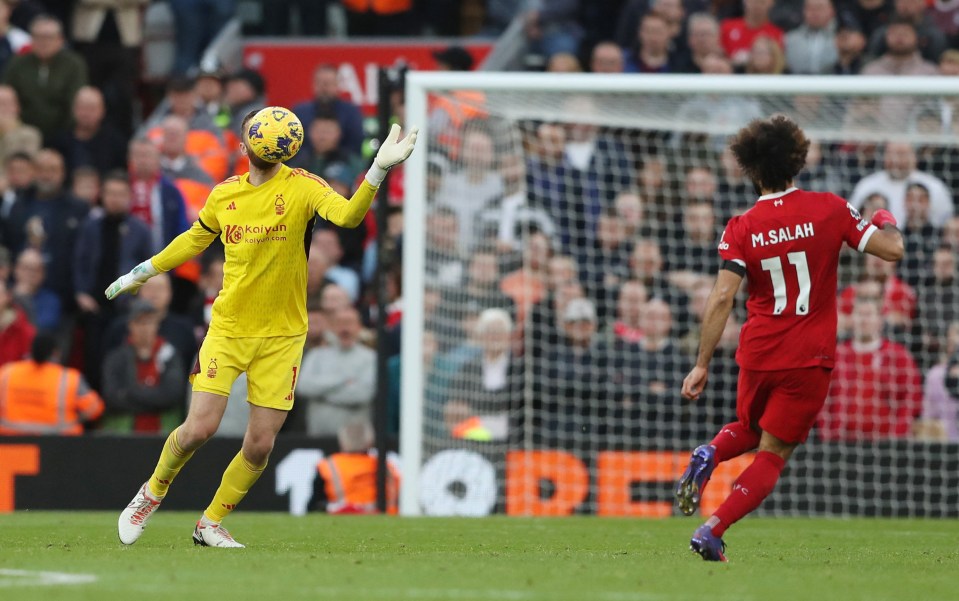 Salah slotted into an empty net after Matt Turner came out of his area and missed the ball