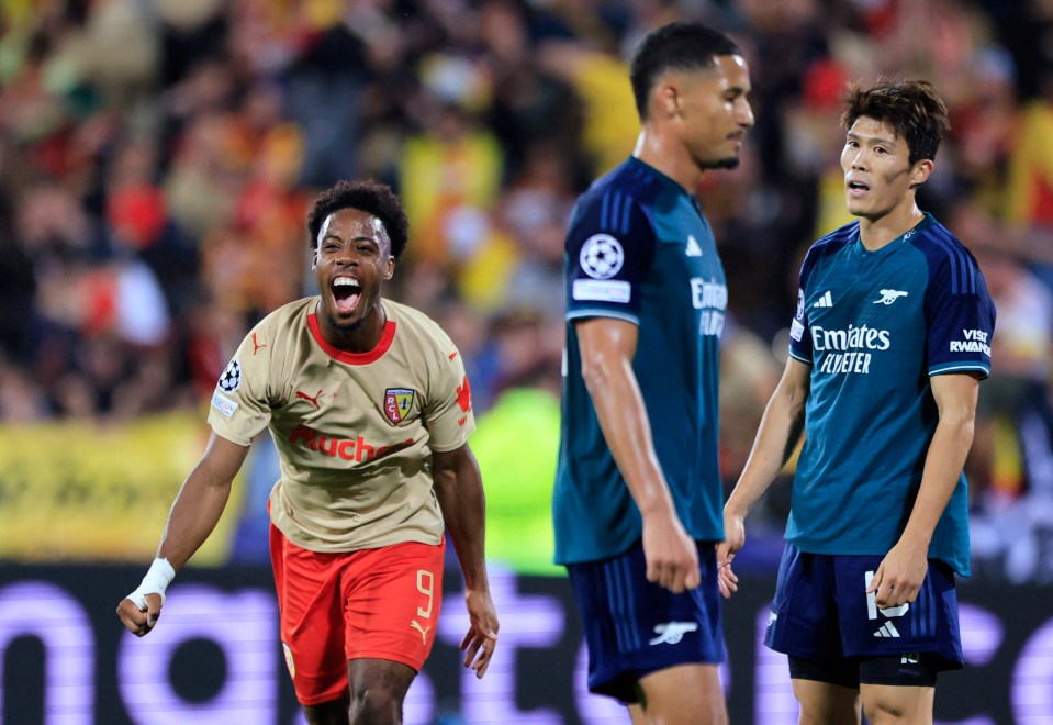 Elye Wahi sunk Arsenal in a 2-1 win for Lens