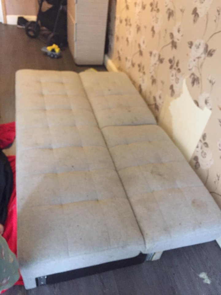 Furniture in Mark and Chelsea’s flat in London is infested with bedbugs