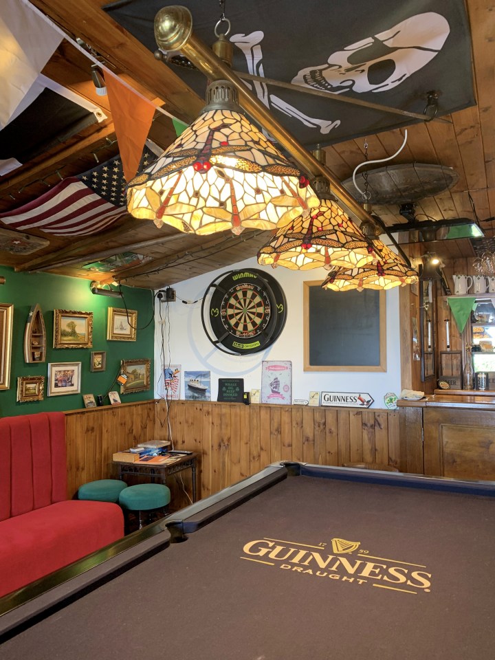 The Irish Pirate has darts, snooker, beers and more