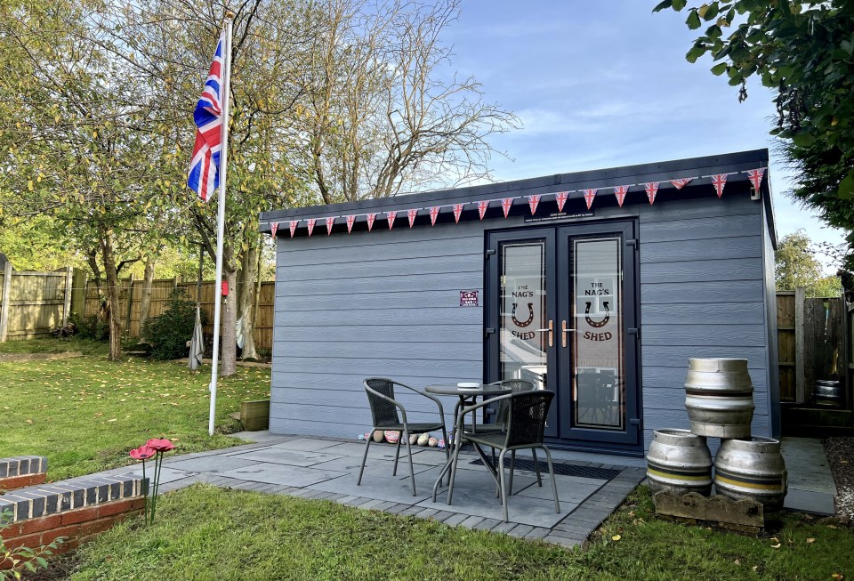 The Only Fools theme for the shed in Stoke was finalised only when a horseshoe was found while digging the foundations - sparking the Nag's Shed name