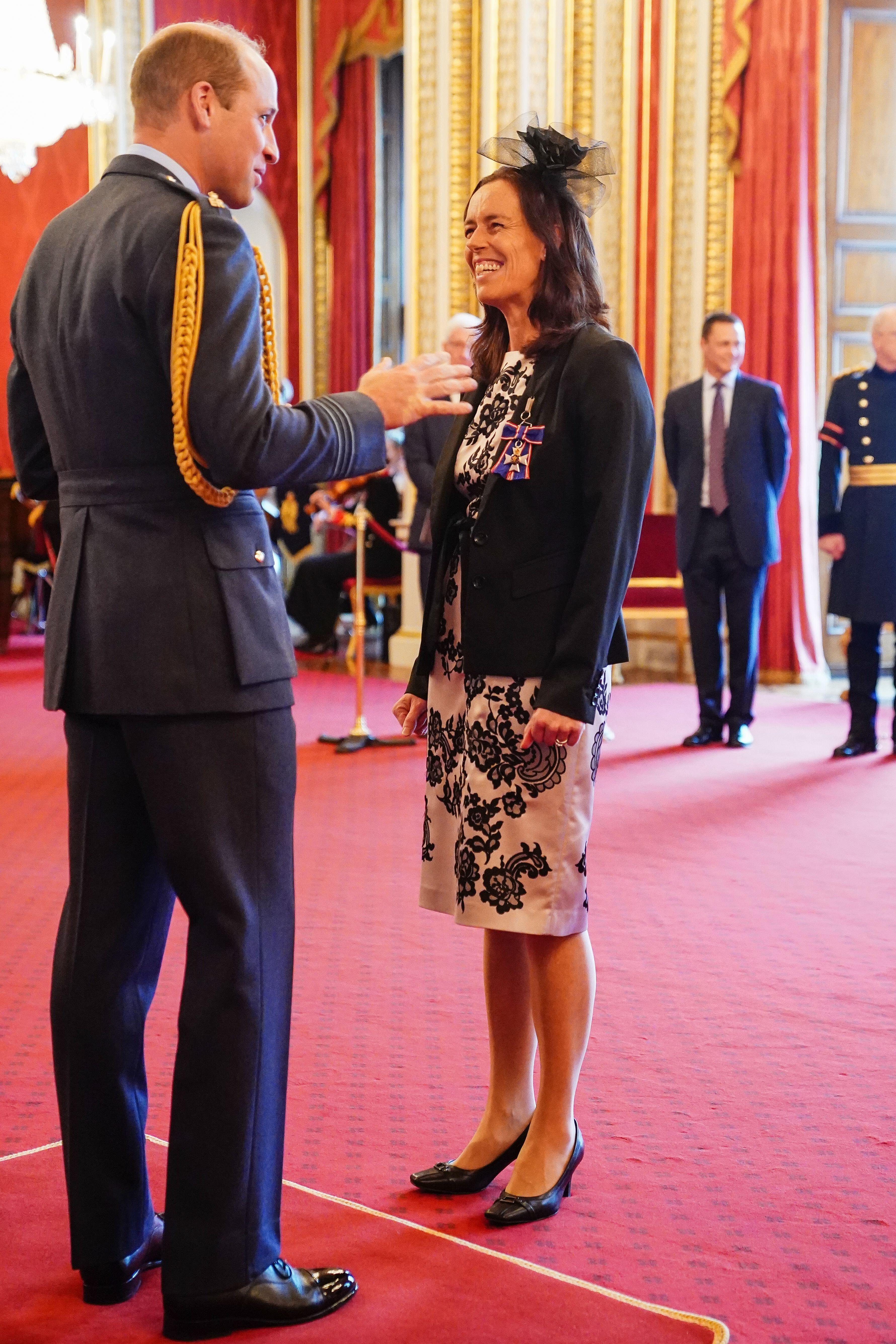 Royal bodyguard Emma Probert was given the honour of becoming a Member of the Royal Victorian Order by the Prince of Wales at Buckingham Palace in 2022