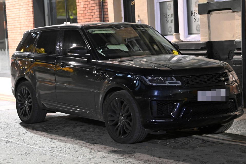 The Range Rover they arrived in was left parked on double yellow lines