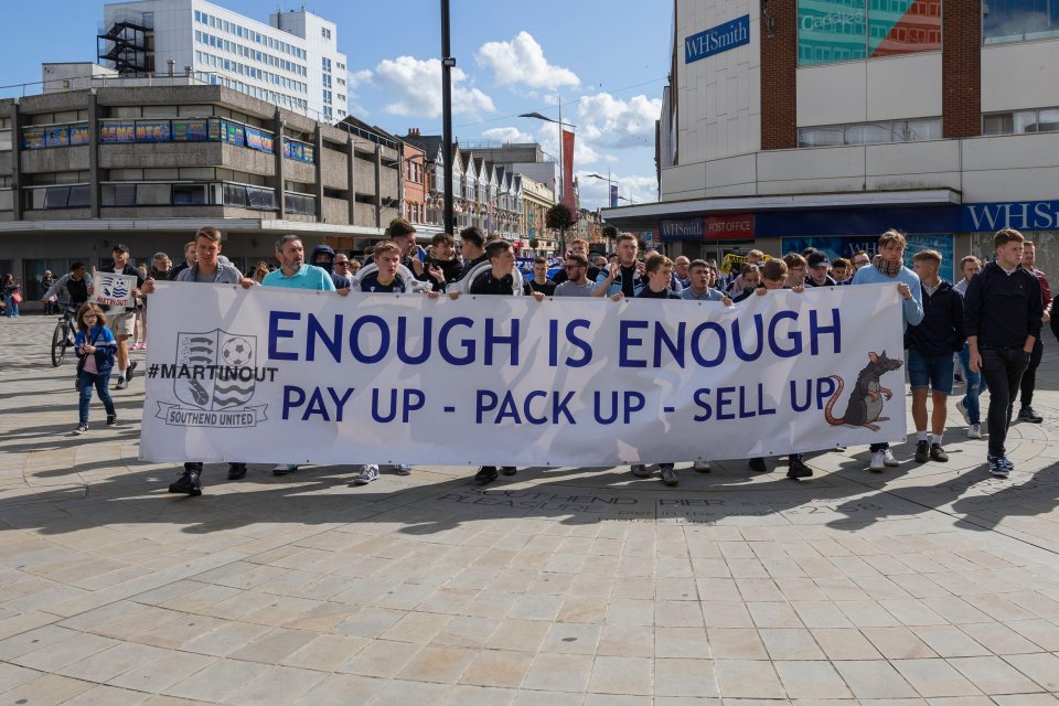 Southend fans recently held a protest against current chairman Ron Martin