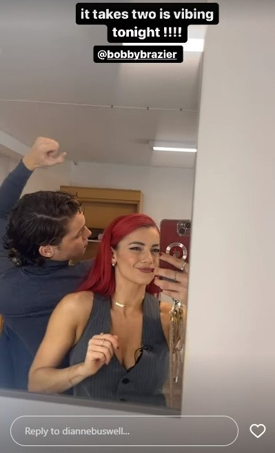 Dianne sang the words 'it's over' while dancing