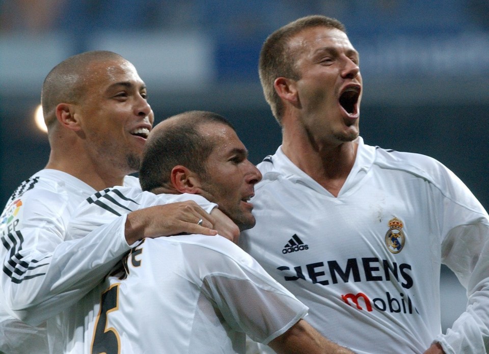 Beckham played with a series of high profile superstars