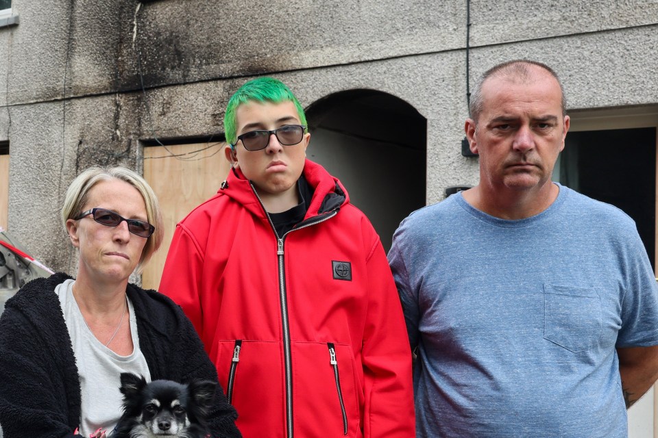 Julie, Jay and David Hensby have 'lost everything' following Monday's blaze, which took hold just after 11pm