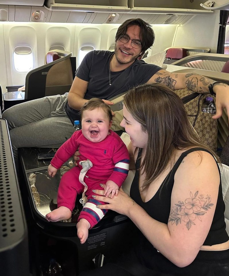 Six-month-old Lua Di Felice visited Los Angeles for her first international holiday