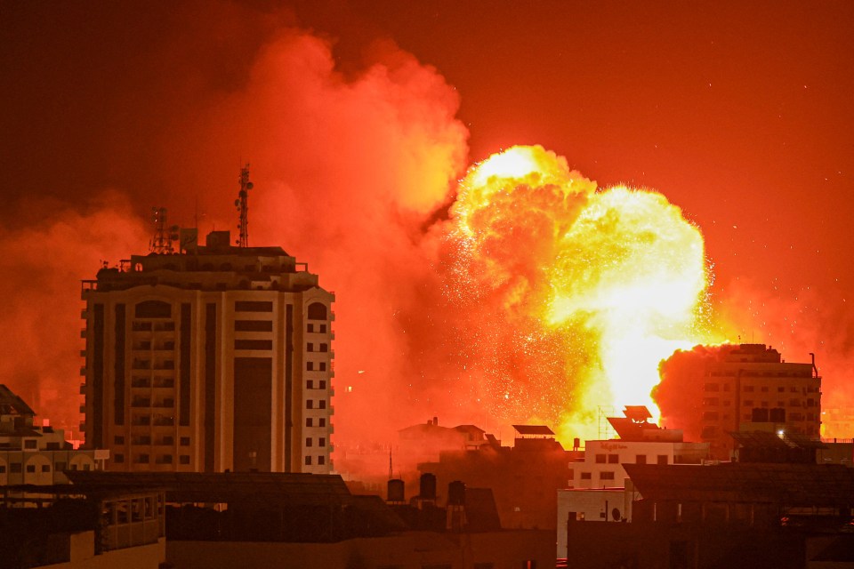 A massive fireball erupts in Gaza as the bloody war enters its fourth day