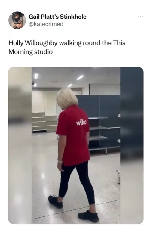 A viral social media account jokingly poked fun at Holly Willoughby's dramatic This Morning exit