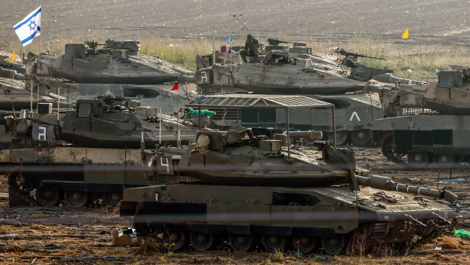 Tanks and troops have been gathered near Israel’s border with the Gaza Strip