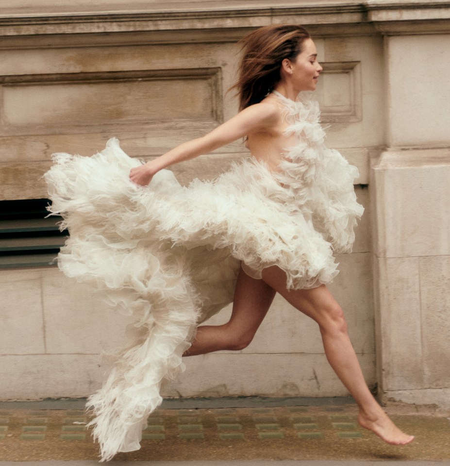 She posed barefoot for pics for Harper's Bazaar UK