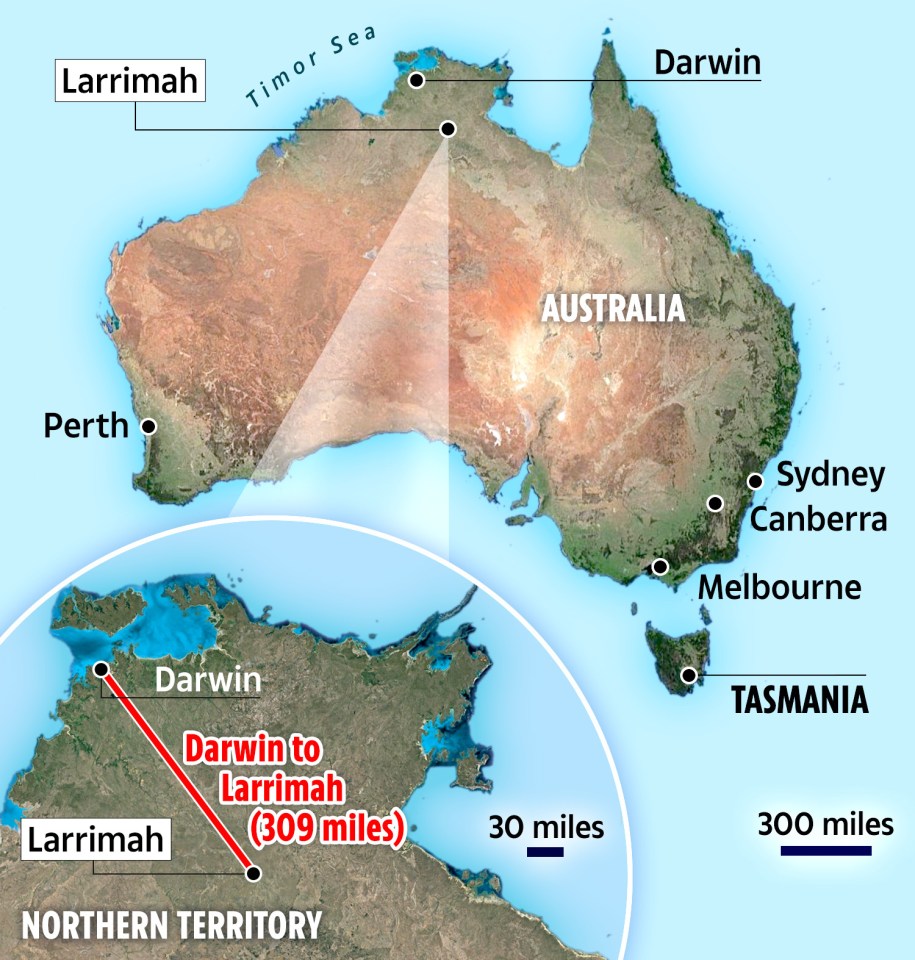 Larrimah is in the middle of nowhere with just 11 residents