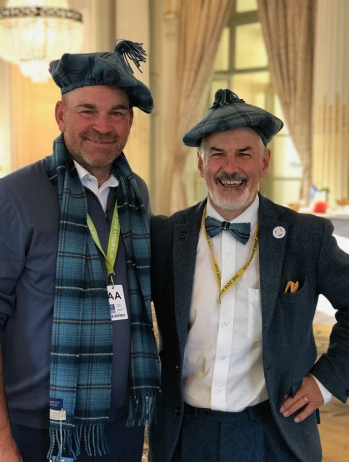 John with Thomas Bjorn in 2018