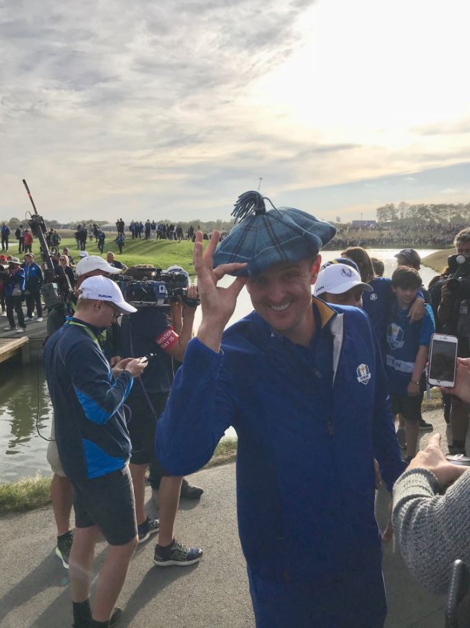 He got Justin Rose to wear his hat seven years ago