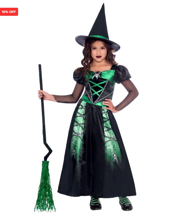 Spooky spider witch costume