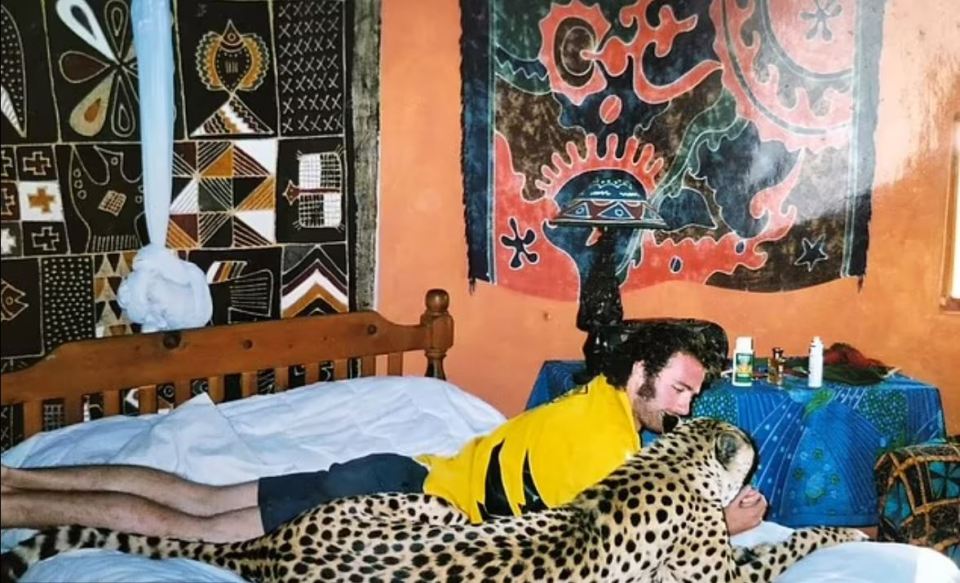 He once owned a pet cheetah while working on a farm in Zimbabwe