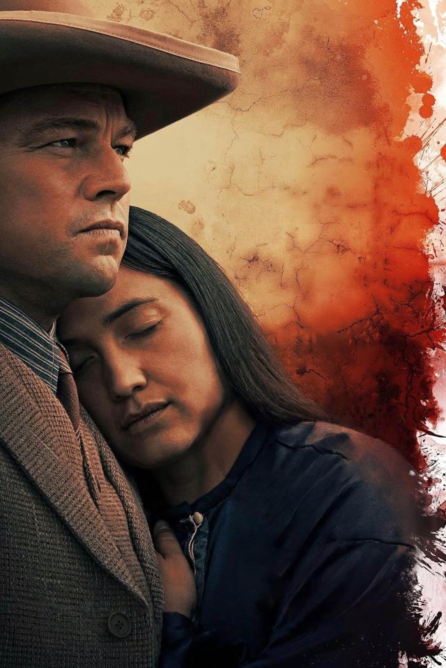 Leonardo DiCaprio and Lily Gladstone in Killers Of The Flower Moon