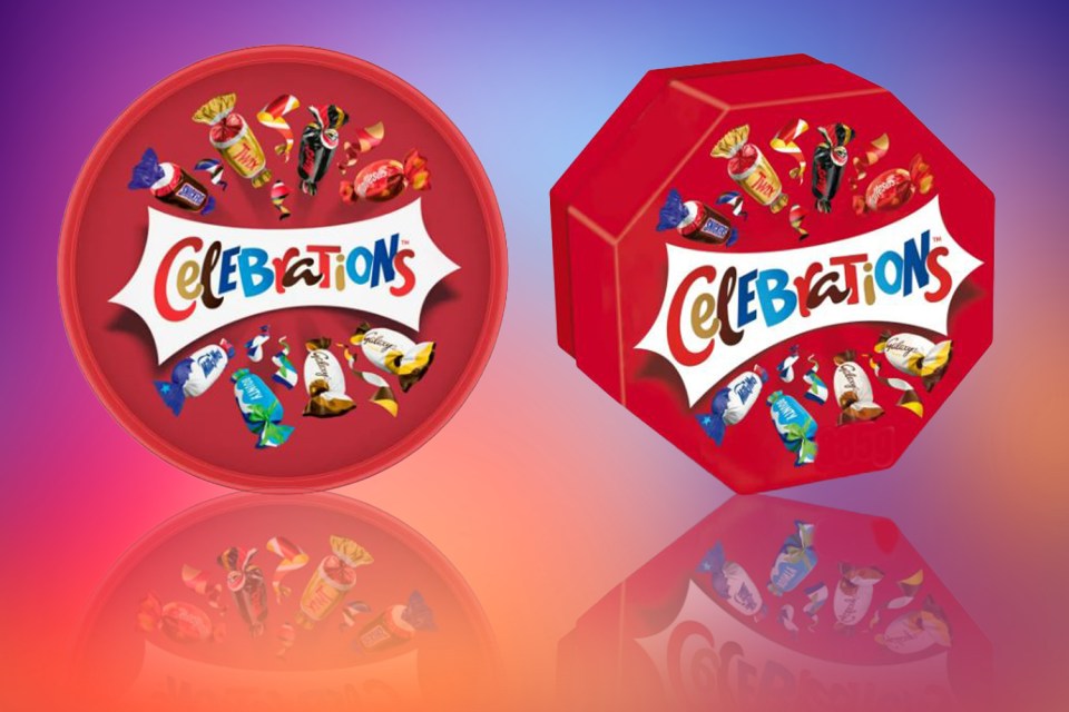 Celebrations tubs that look similar online actually have a big price difference and shoppers are not happy about it