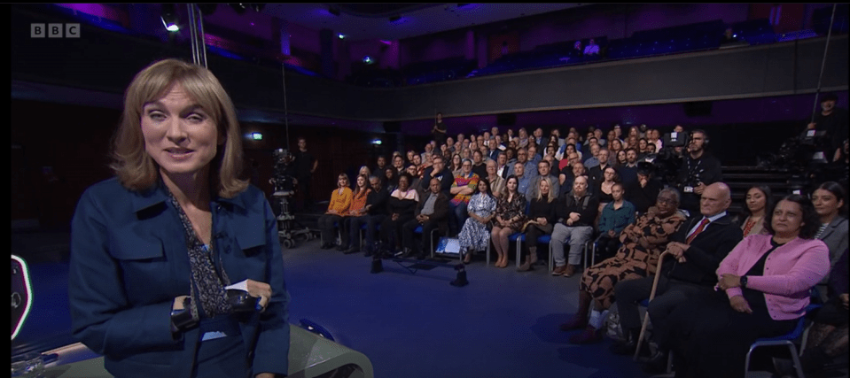 Fiona's appearance on Question Time last night left fans worried