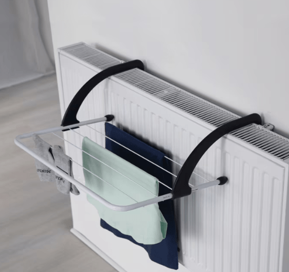 Don't place wet clothes directly on a radiator use a mini airer instead to allow circulation, and reduce damp and mould.