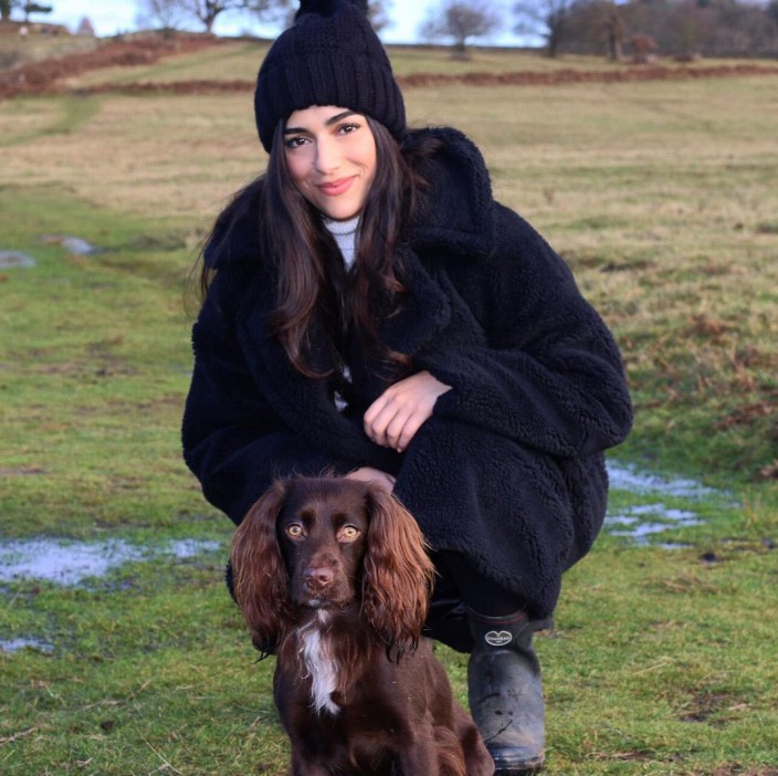 Dog lover Olivia Thomas often appears glam and fashionable on social media