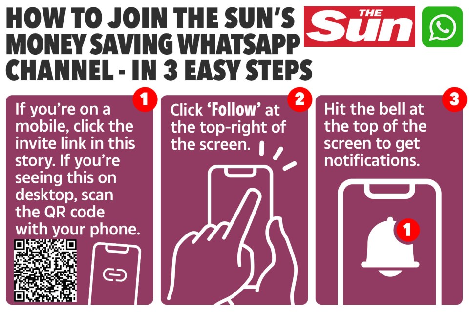 How to join The Sun’s Money Saving WhatsApp channel