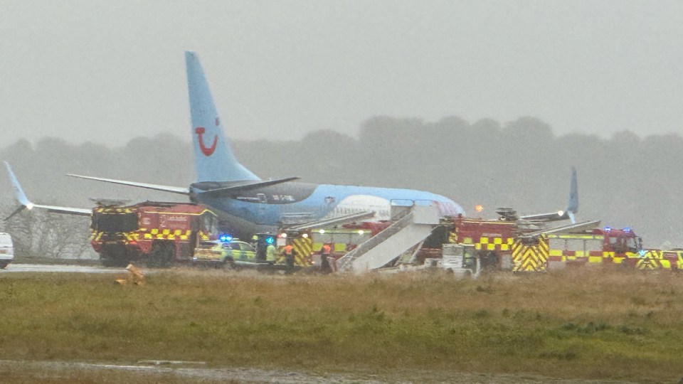 Passengers on a flight that skidded off a runway during Storm Babet thought they would die when the brakes failed