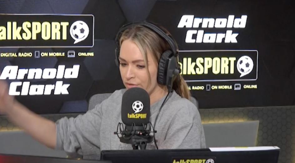 Woods said an emotional goodbye to talkSPORT - leaving her pal close to tears