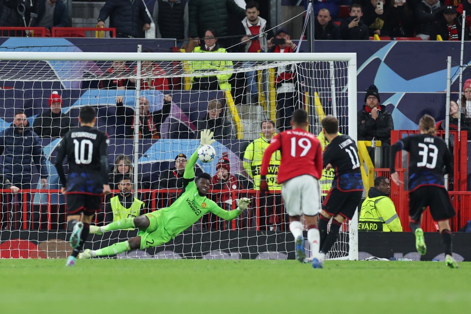 Andre Onana saved a 96th-minute penalty to safeguard victory