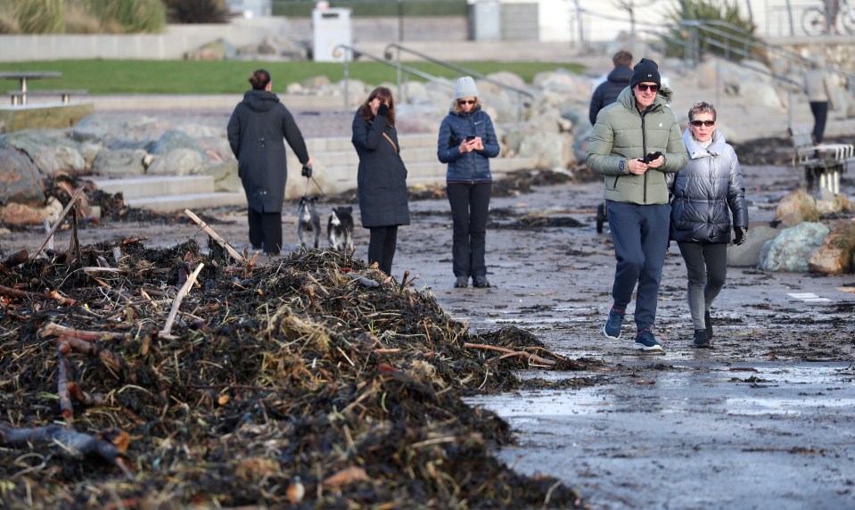 Damage in Sunderland seafront on Monday morning after a night of chaos