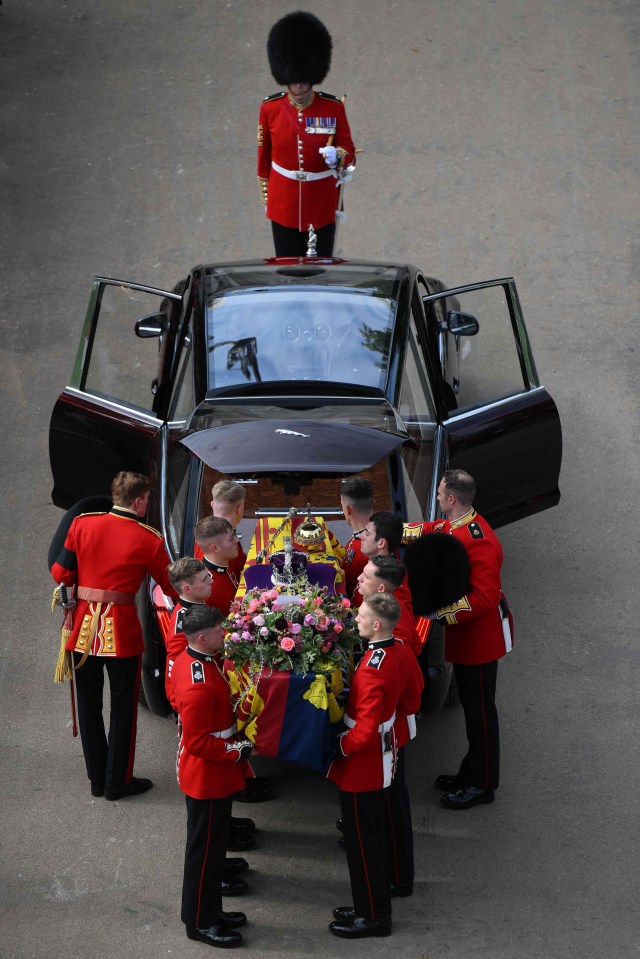 Vern, standing at the rear, says final rehearsals for The Queen’s funeral were a disaster